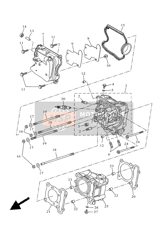 Yamaha XMAX 125 TECH MAX 2021 Cylindre pour un 2021 Yamaha XMAX 125 TECH MAX